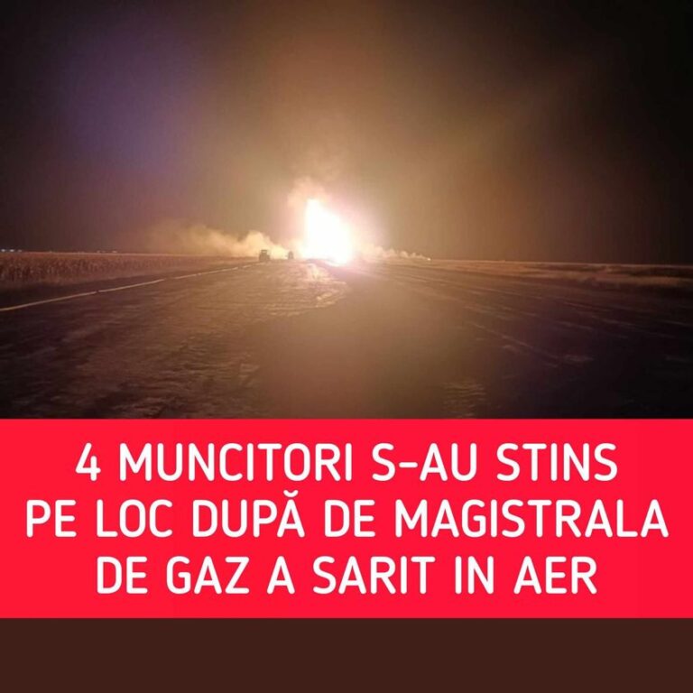 Explozie de proporții în Călimănești. 4 muncitori s-au stins din viață pe loc, după ce magistrala de gaz a sărit în aer. Alte cinci persoane au fost rănite